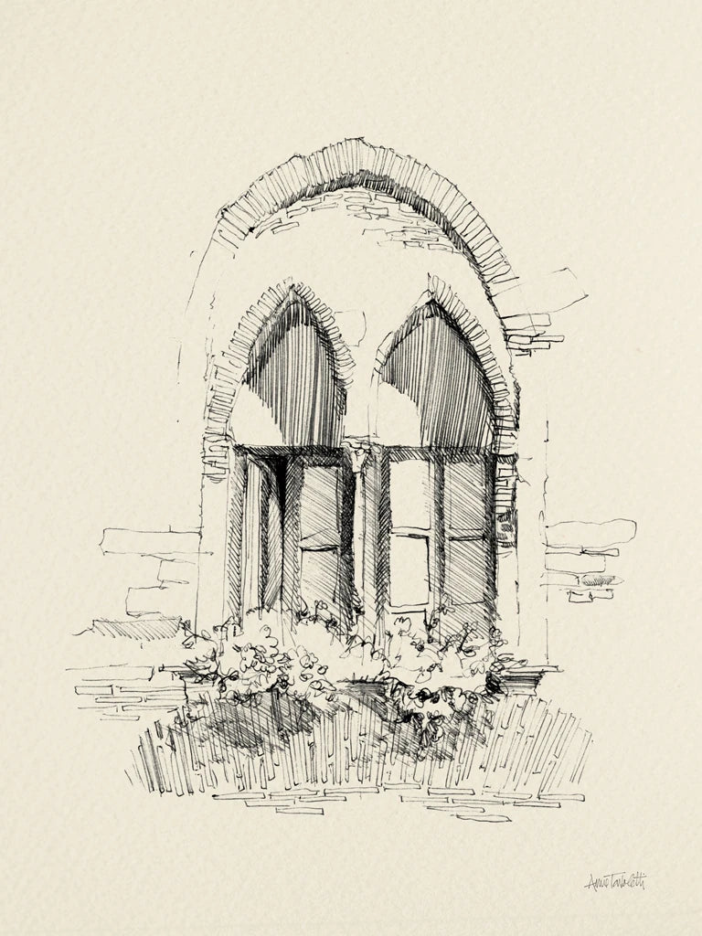 Lucca Line Drawings Window by Anne Tavoletti | Decorus Art