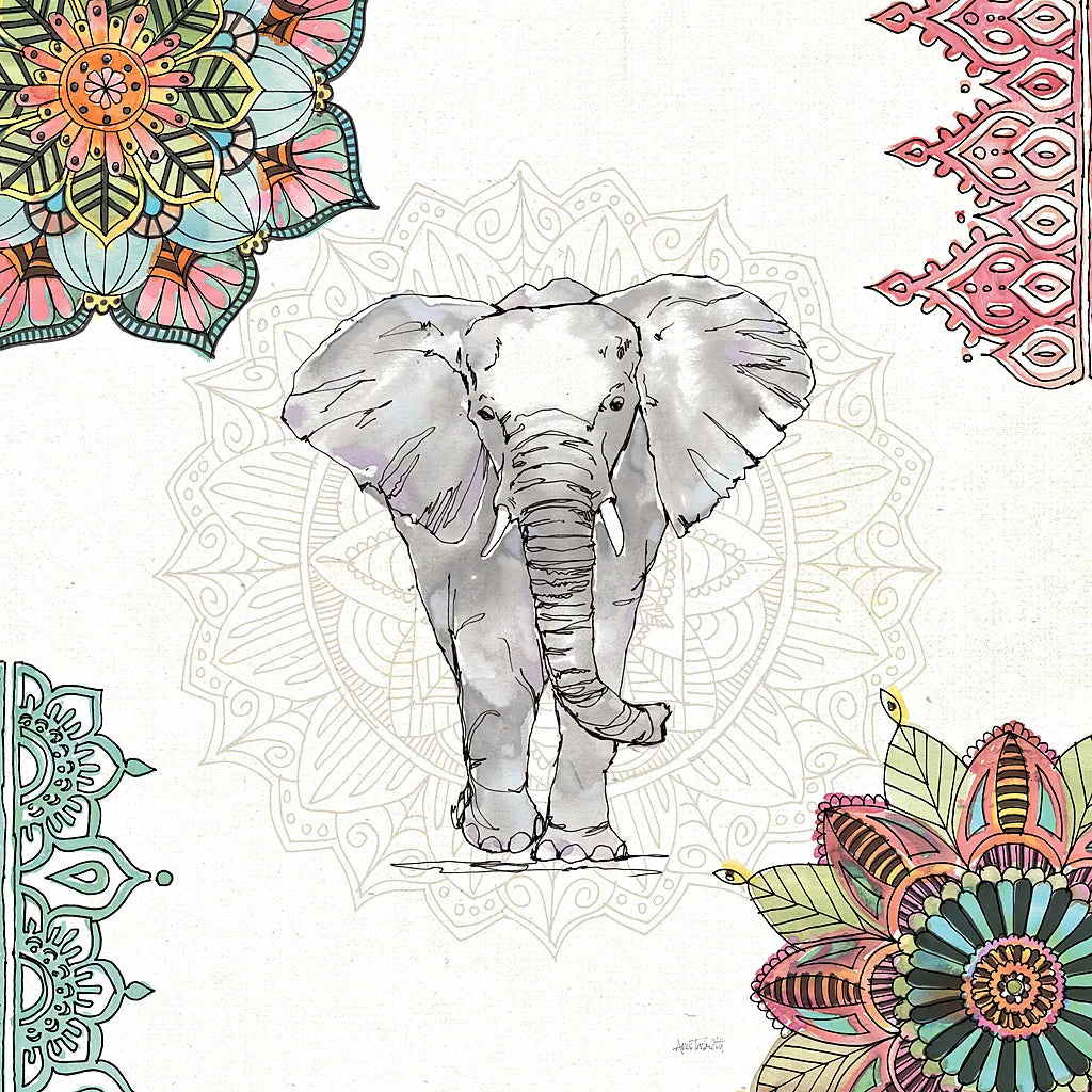 Mandala Morning I by Anne Tavoletti. SKU 34825a. Archival Giclee Fine art print for wall decor.