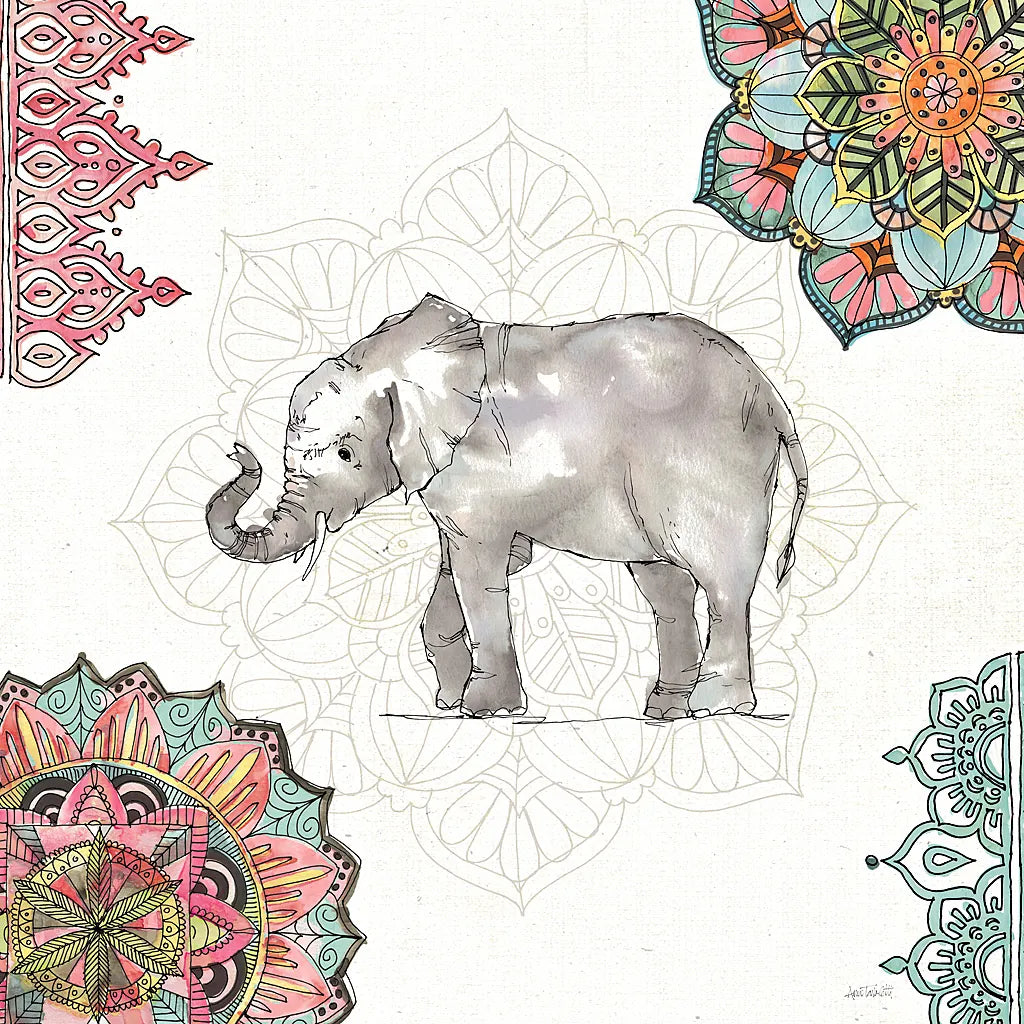 Mandala Morning II by Anne Tavoletti. SKU 34826a. Archival Giclee Fine art print for wall decor.