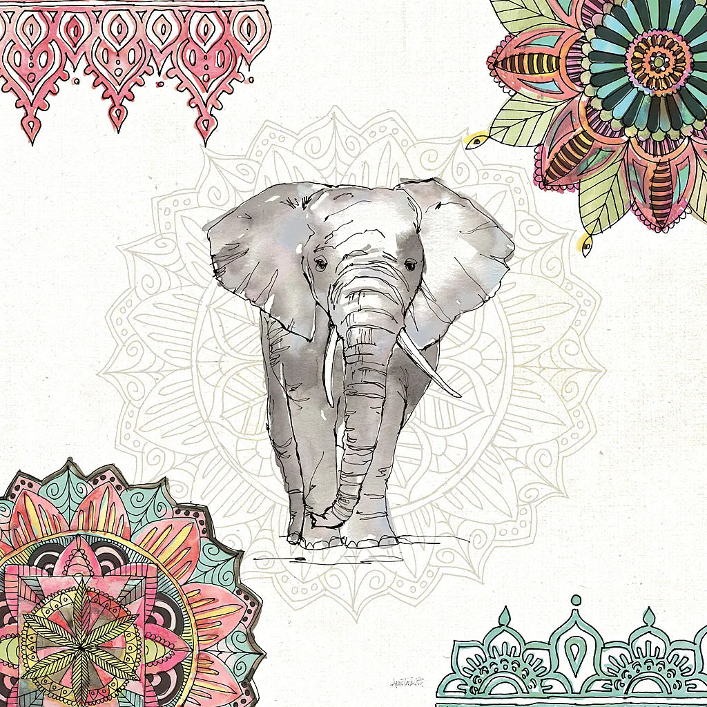 Mandala Morning IV by Anne Tavoletti. SKU 34828a. Archival Giclee Fine art print for wall decor.