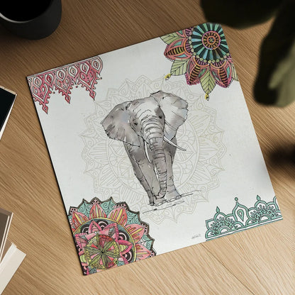 Mandala Morning IV by Anne Tavoletti. Shown as a detailed flat fine art print, highlighting archival giclee quality. Available as an archival giclee rolled canvas, fine art paper, or poster print. SKU 34828a.