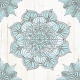 Mandala Morning V Blue and Gray by Anne Tavoletti. SKU 34912a. Archival Giclee Fine art print for wall decor.