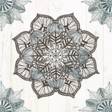 Mandala Morning V Blue and Gray v2 by Anne Tavoletti. SKU 42244a. Archival Giclee Fine art print for wall decor.