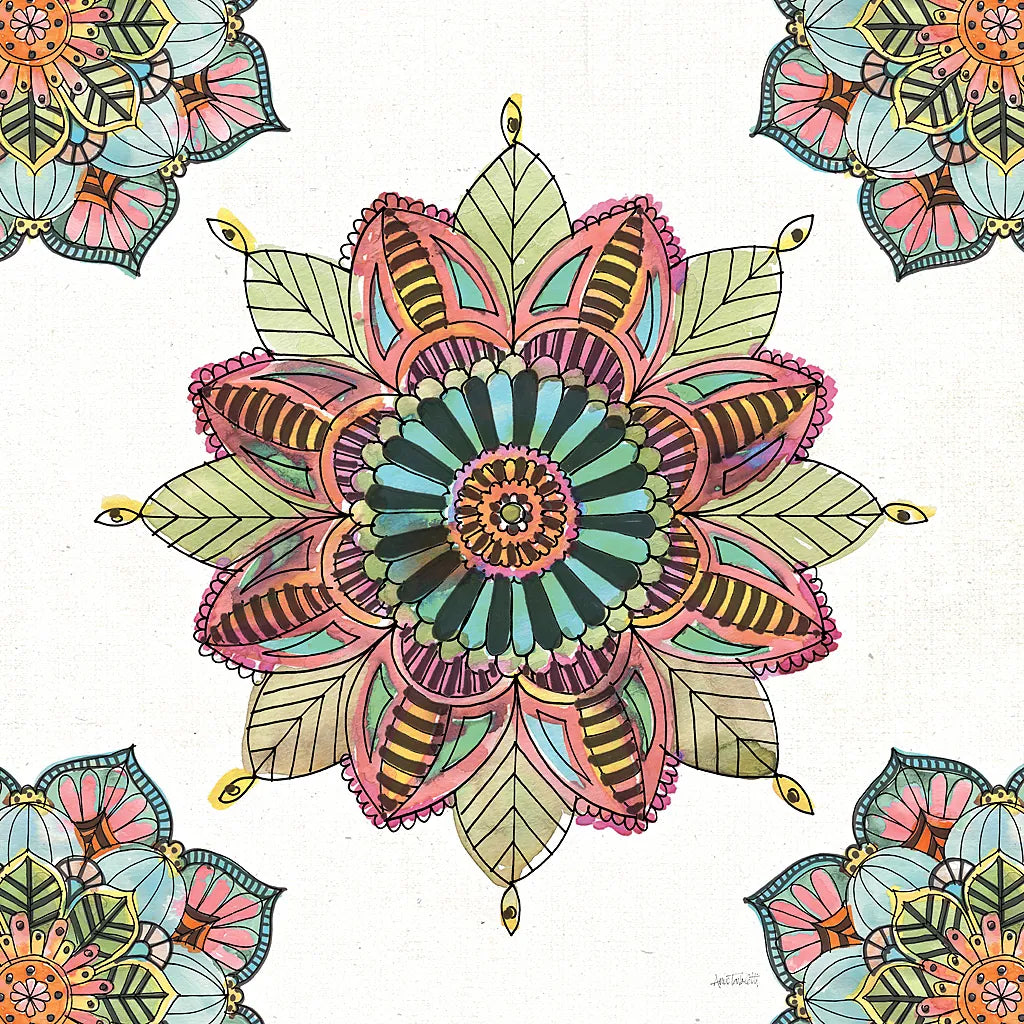 Mandala Morning VI by Anne Tavoletti. SKU 34830a. Archival Giclee Fine art print for wall decor.