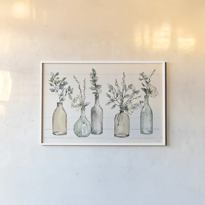 Modern Farmhouse I by Anne Tavoletti. shown as a paper print in a white frame. Available as a archival giclee rolled canvas, fine art paper, or poster print. SKU 47334i.