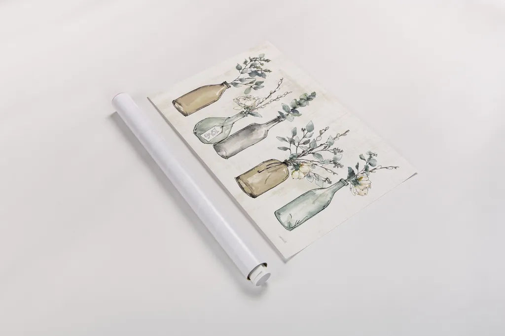 Modern Farmhouse I Amber by Anne Tavoletti. shown as a rolled paper print. Available as archival giclee rolled canvas, fine art paper, or poster print. SKU 56169i.