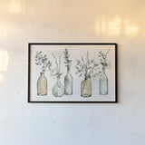 Modern Farmhouse I Amber by Anne Tavoletti. shown as a paper print in a black flame. Available as a archival giclee rolled canvas, fine art paper, or poster print. SKU 56169i.
