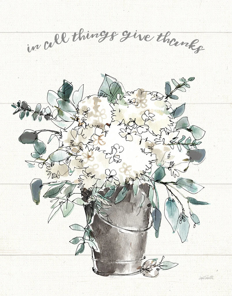 Modern Farmhouse V Give Thanks by Anne Tavoletti