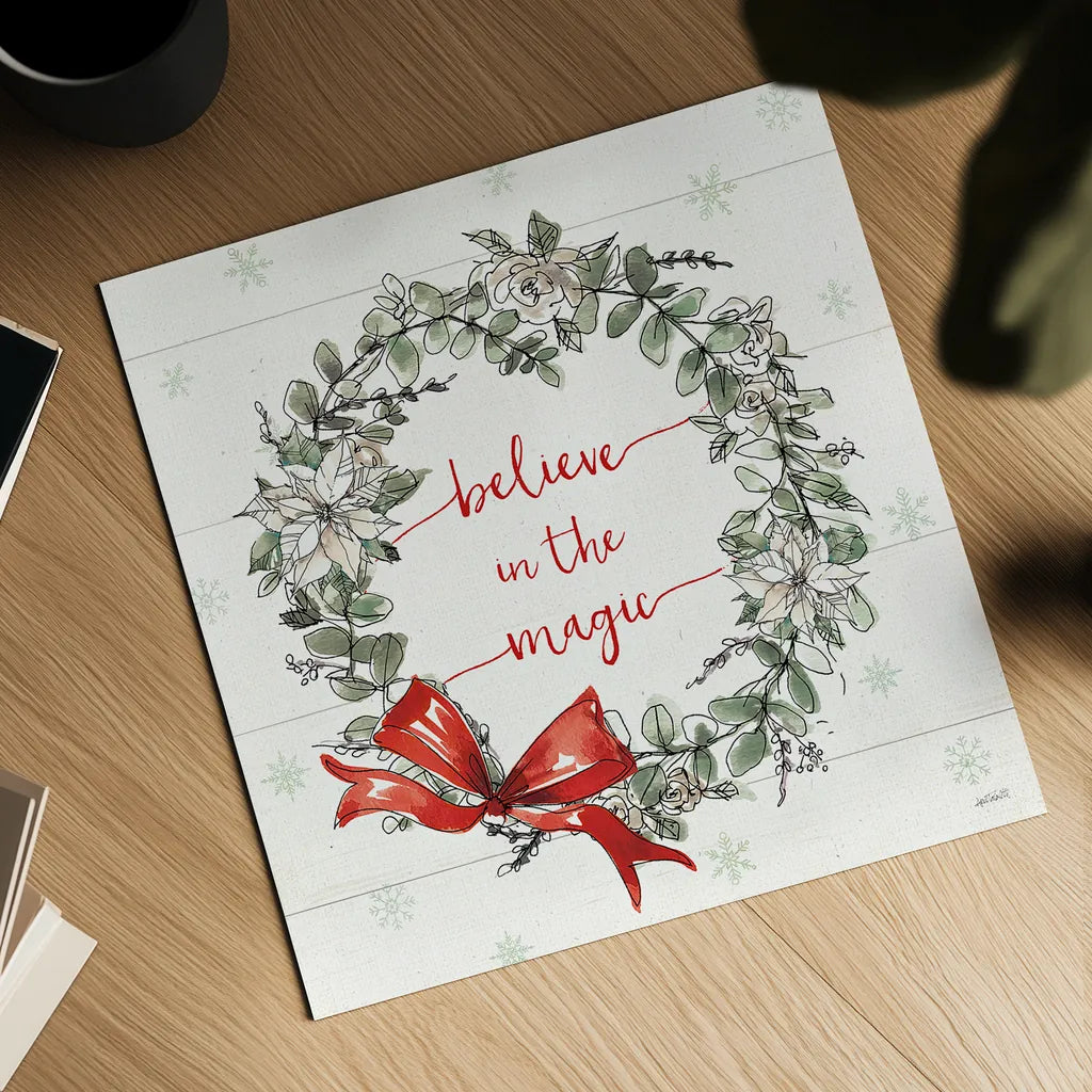 Modern Farmhouse VI Christmas by Anne Tavoletti. Shown as a detailed flat fine art print, highlighting archival giclee quality. Available as an archival giclee rolled canvas, fine art paper, or poster print. SKU 48229a.