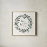 Modern Farmhouse VI Live by Anne Tavoletti. Shown in a natural wood glass frame for a timeless modern aesthetic. Available as an archival giclee rolled canvas, fine art paper, or poster print. SKU 49776a.