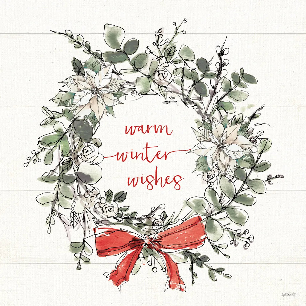 Modern Farmhouse VII Christmas White by Anne Tavoletti. SKU 67998a. Archival Giclee Fine art print for wall decor.