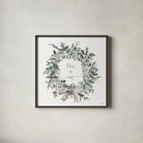 Modern Farmhouse VII on White by Anne Tavoletti. Shown in a sleek black glass frame for a contemporary gallery look. Available as an archival giclee rolled canvas, fine art paper, or poster print. SKU 49966a.