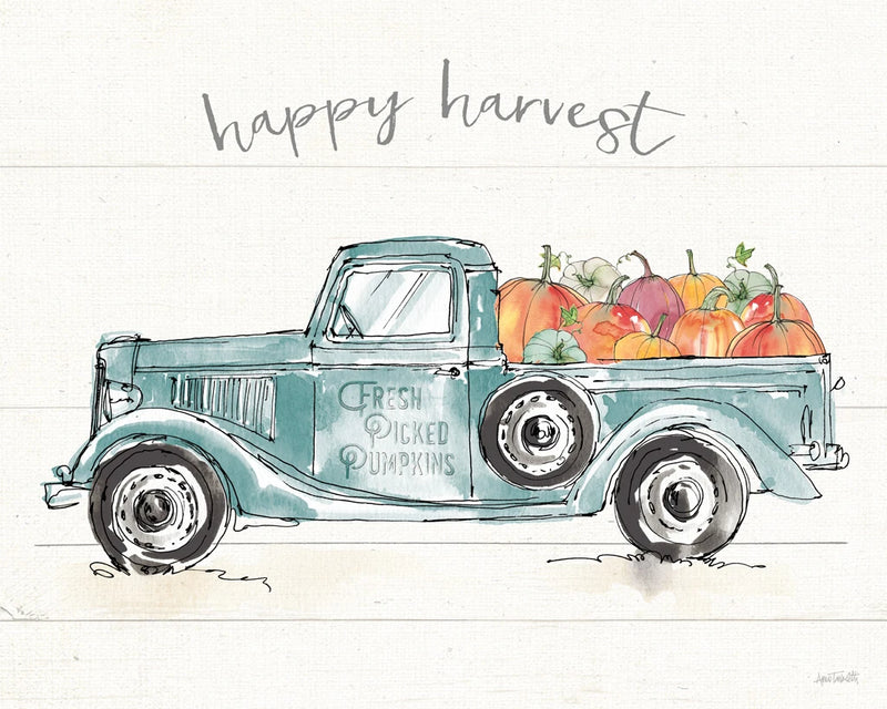 Modern Farmhouse VIII Blue Truck by Anne Tavoletti