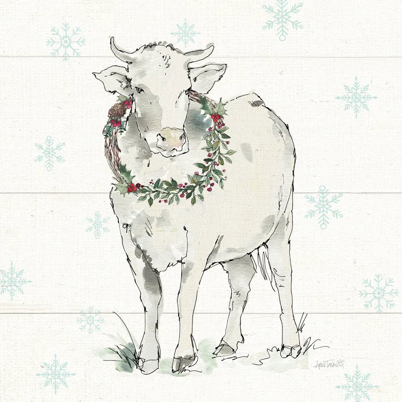 Modern Farmhouse X Christmas Sq by Anne Tavoletti. SKU 65325a. Archival Giclee Fine art print for wall decor.