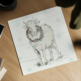 Modern Farmhouse X Christmas Sq by Anne Tavoletti. Shown as a detailed flat fine art print, highlighting archival giclee quality. Available as an archival giclee rolled canvas, fine art paper, or poster print. SKU 65325a.
