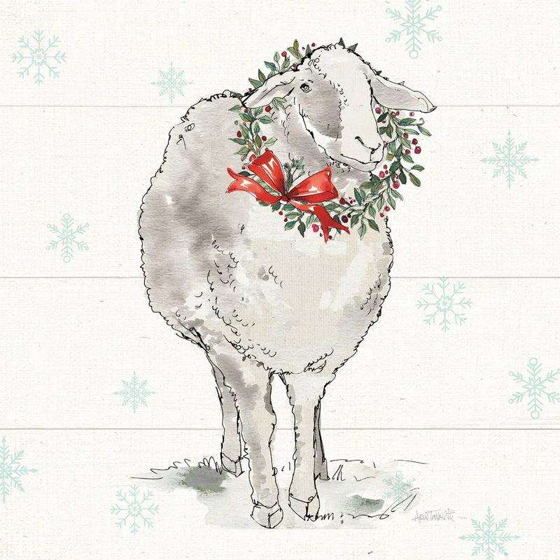 Modern Farmhouse XI Christmas Sq by Anne Tavoletti. SKU 65326a. Archival Giclee Fine art print for wall decor.