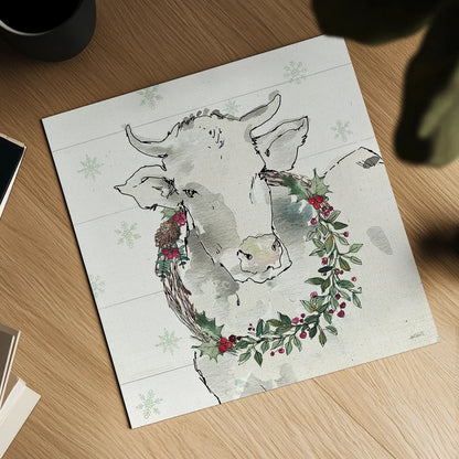 Modern Farmhouse XII Christmas by Anne Tavoletti. Shown as a detailed flat fine art print, highlighting archival giclee quality. Available as an archival giclee rolled canvas, fine art paper, or poster print. SKU 48235a.