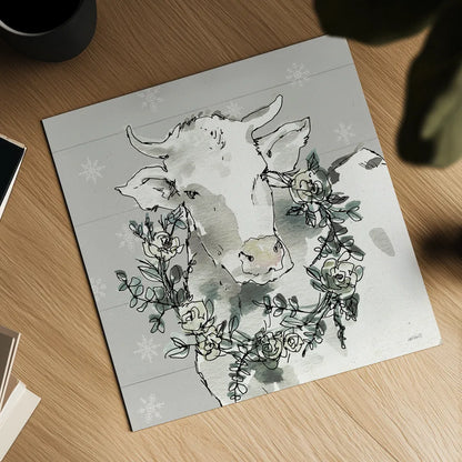 Modern Farmhouse XII Snowflakes by Anne Tavoletti. Shown as a detailed flat fine art print, highlighting archival giclee quality. Available as an archival giclee rolled canvas, fine art paper, or poster print. SKU 49235a.