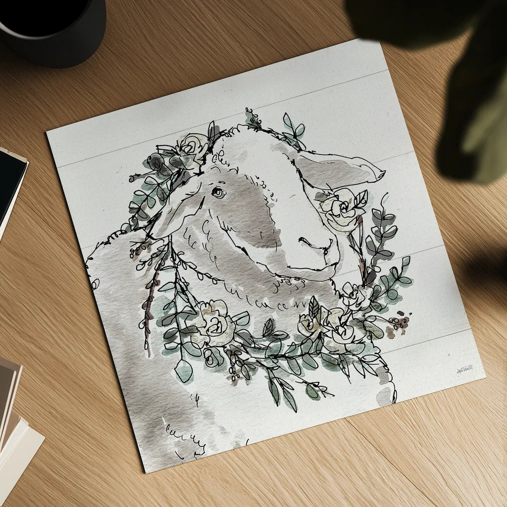 Modern Farmhouse XIII by Anne Tavoletti. Shown as a detailed flat fine art print, highlighting archival giclee quality. Available as an archival giclee rolled canvas, fine art paper, or poster print. SKU 47346a.