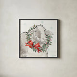 Modern Farmhouse XIII Christmas by Anne Tavoletti. Shown in a sleek black glass frame for a contemporary gallery look. Available as an archival giclee rolled canvas, fine art paper, or poster print. SKU 48236a.
