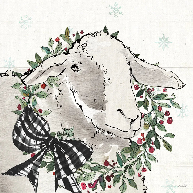 Modern Farmhouse XIII Christmas by Anne Tavoletti. SKU 57980a. Archival Giclee Fine art print for wall decor.