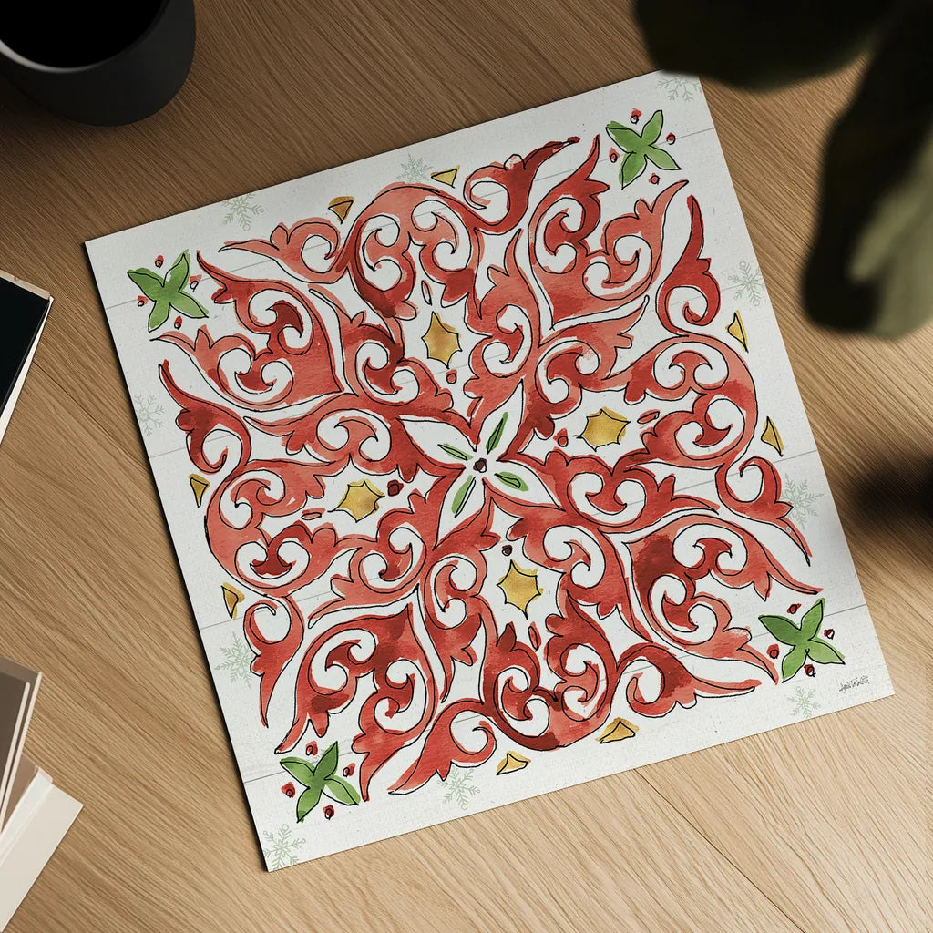 Modern Farmhouse XIV Christmas by Anne Tavoletti. Shown as a detailed flat fine art print, highlighting archival giclee quality. Available as an archival giclee rolled canvas, fine art paper, or poster print. SKU 48237a.