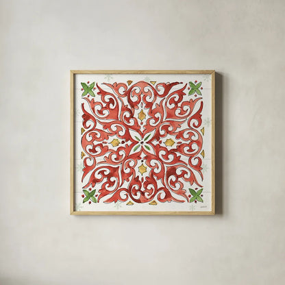 Modern Farmhouse XIV Christmas by Anne Tavoletti. Shown in a natural wood glass frame for a timeless modern aesthetic. Available as an archival giclee rolled canvas, fine art paper, or poster print. SKU 48237a.