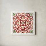 Modern Farmhouse XIV Christmas by Anne Tavoletti. Shown in a crisp white glass frame for a clean and minimalist style. Available as an archival giclee rolled canvas, fine art paper, or poster print. SKU 48237a.