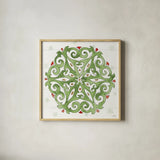 Modern Farmhouse XV Christmas by Anne Tavoletti. Shown in a natural wood glass frame for a timeless modern aesthetic. Available as an archival giclee rolled canvas, fine art paper, or poster print. SKU 48238a.