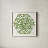 Modern Farmhouse XV Christmas by Anne Tavoletti. Shown in a crisp white glass frame for a clean and minimalist style. Available as an archival giclee rolled canvas, fine art paper, or poster print. SKU 48238a.