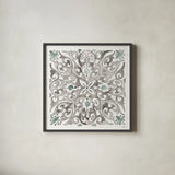 Modern Farmhouse XVI by Anne Tavoletti. Shown in a sleek black glass frame for a contemporary gallery look. Available as an archival giclee rolled canvas, fine art paper, or poster print. SKU 47349a.