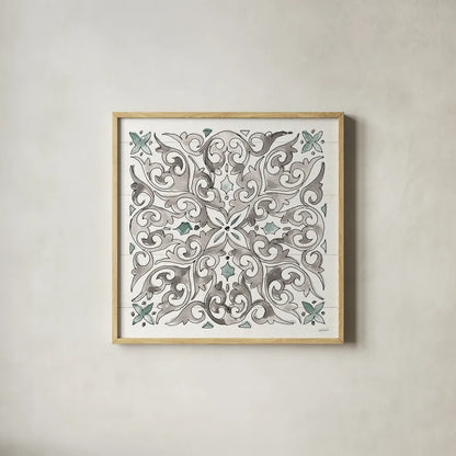 Modern Farmhouse XVI by Anne Tavoletti. Shown in a natural wood glass frame for a timeless modern aesthetic. Available as an archival giclee rolled canvas, fine art paper, or poster print. SKU 47349a.