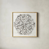 Modern Farmhouse XVII by Anne Tavoletti. Shown in a natural wood glass frame for a timeless modern aesthetic. Available as an archival giclee rolled canvas, fine art paper, or poster print. SKU 47350a.