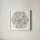 Modern Farmhouse XVII by Anne Tavoletti. Shown in a crisp white glass frame for a clean and minimalist style. Available as an archival giclee rolled canvas, fine art paper, or poster print. SKU 47350a.