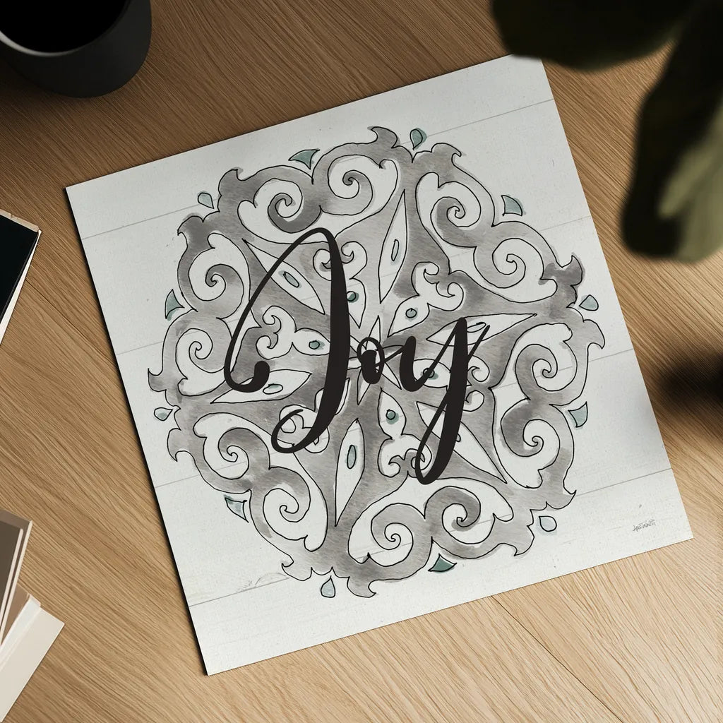 Modern Farmhouse XVII Joy by Anne Tavoletti. Shown as a detailed flat fine art print, highlighting archival giclee quality. Available as an archival giclee rolled canvas, fine art paper, or poster print. SKU 49239a.