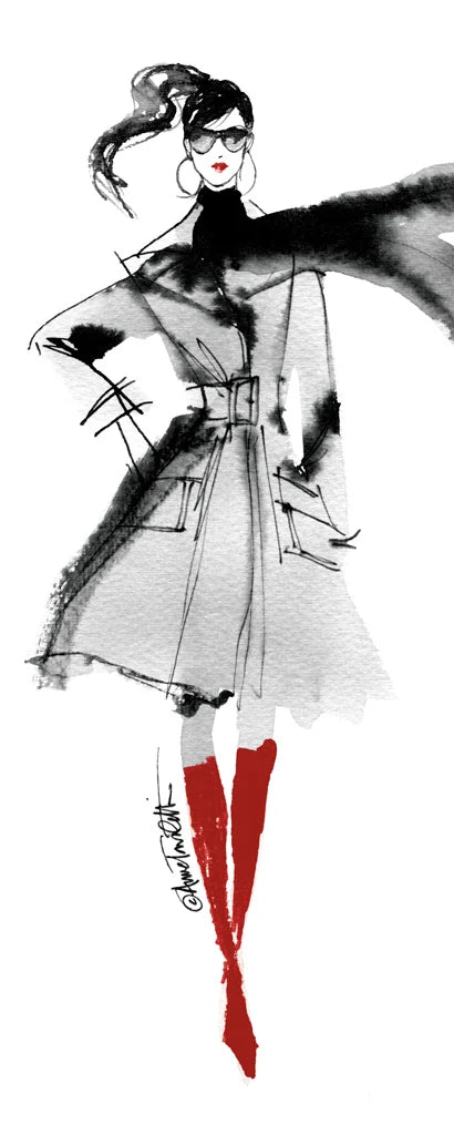 Modern Fashion I Red Crop by Anne Tavoletti