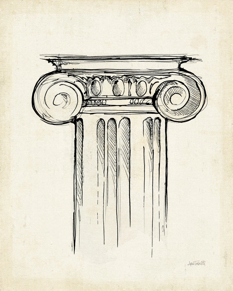 Museum Sketches V Off White by Anne Tavoletti