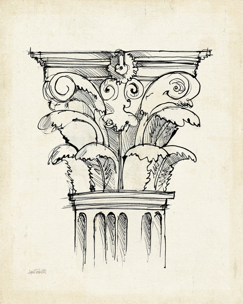 Museum Sketches VI Off White by Anne Tavoletti