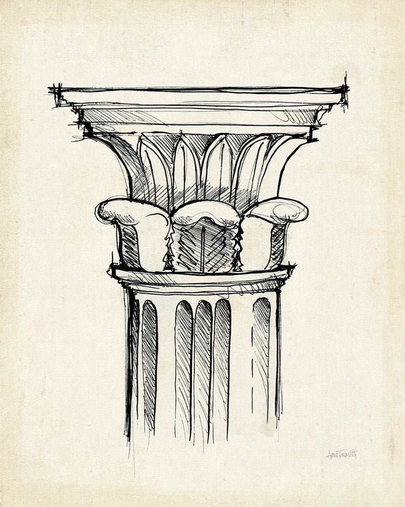 Museum Sketches VIII Off White by Anne Tavoletti