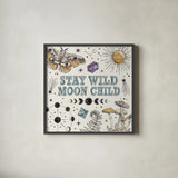 Mystic Moon IX by Anne Tavoletti. Shown in a sleek black glass frame for a contemporary gallery look. Available as an archival giclee rolled canvas, fine art paper, or poster print. SKU 83362a.