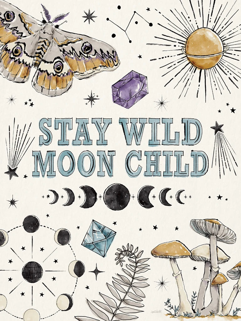 Mystic Moon IX Vertical by Anne Tavoletti