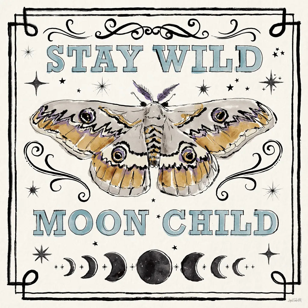 Mystic Moon V by Anne Tavoletti. SKU 83358a. Archival Giclee Fine art print for wall decor.