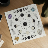 Mystic Moon VI by Anne Tavoletti. Shown as a detailed flat fine art print, highlighting archival giclee quality. Available as an archival giclee rolled canvas, fine art paper, or poster print. SKU 83359a.