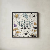 Mystic Moon VIII by Anne Tavoletti. Shown in a sleek black glass frame for a contemporary gallery look. Available as an archival giclee rolled canvas, fine art paper, or poster print. SKU 83361a.