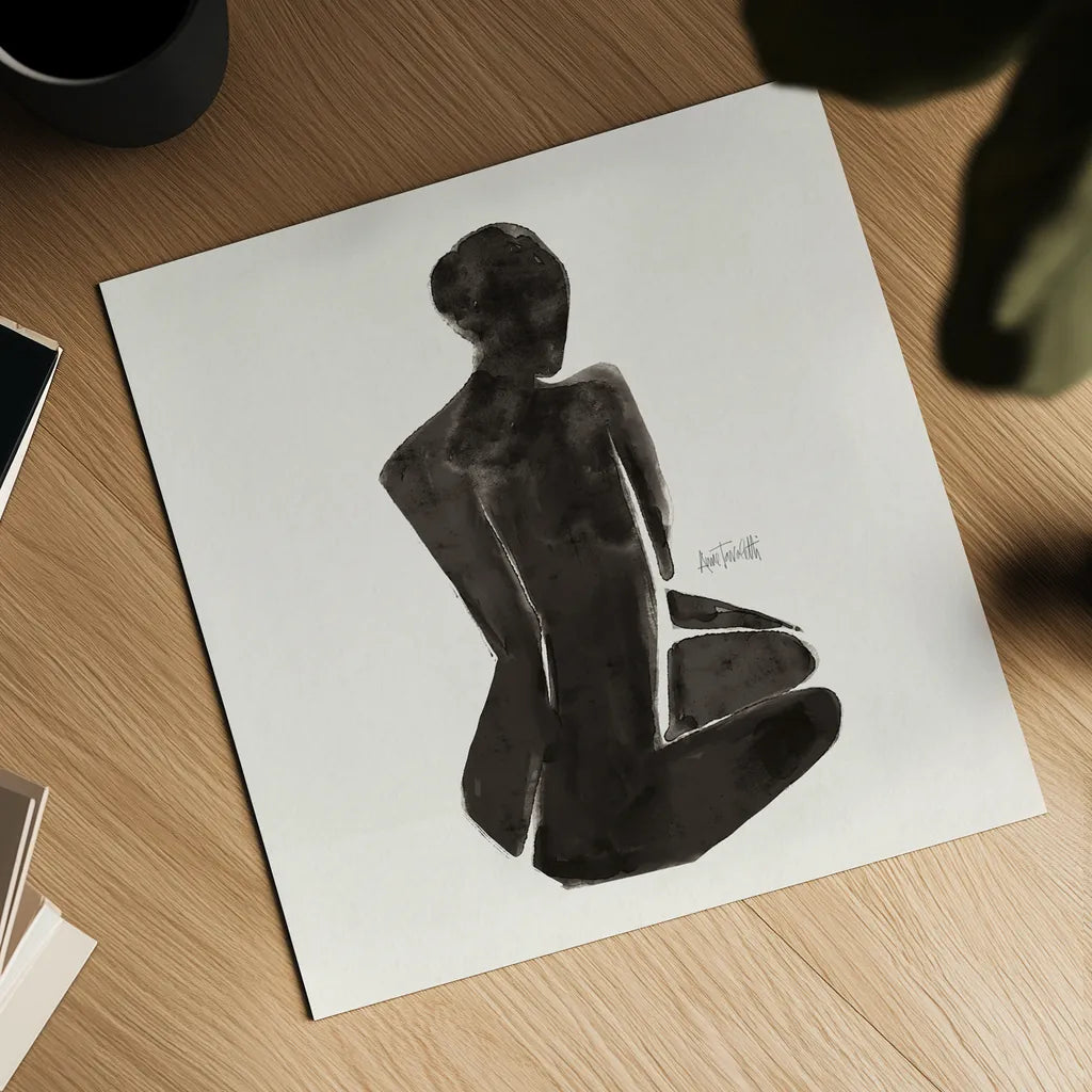 Neutral Nudes I Sq by Anne Tavoletti. Shown as a detailed flat fine art print, highlighting archival giclee quality. Available as an archival giclee rolled canvas, fine art paper, or poster print. SKU 80607a.