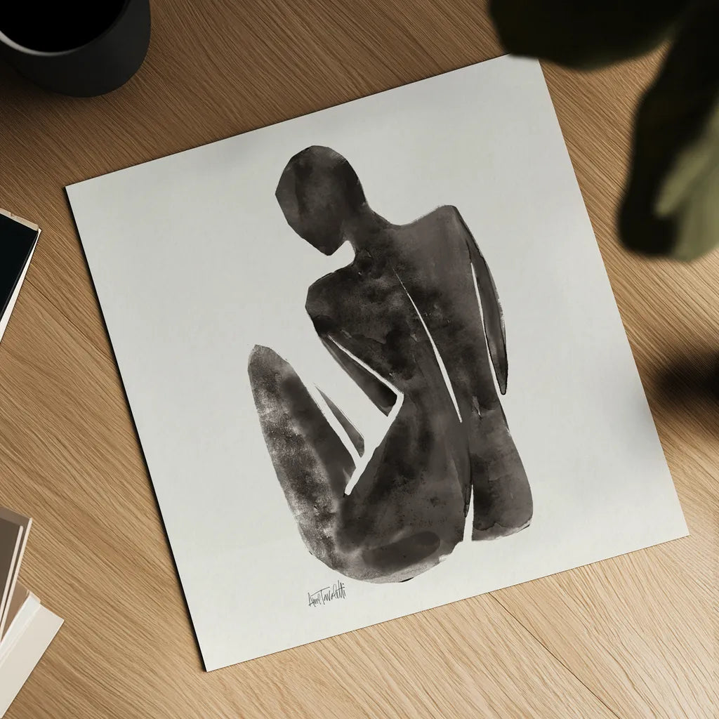 Neutral Nudes II Sq by Anne Tavoletti. Shown as a detailed flat fine art print, highlighting archival giclee quality. Available as an archival giclee rolled canvas, fine art paper, or poster print. SKU 80608a.