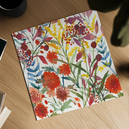 November Flowers by Anne Tavoletti. Shown as a detailed flat fine art print, highlighting archival giclee quality. Available as an archival giclee rolled canvas, fine art paper, or poster print. SKU 59350a.