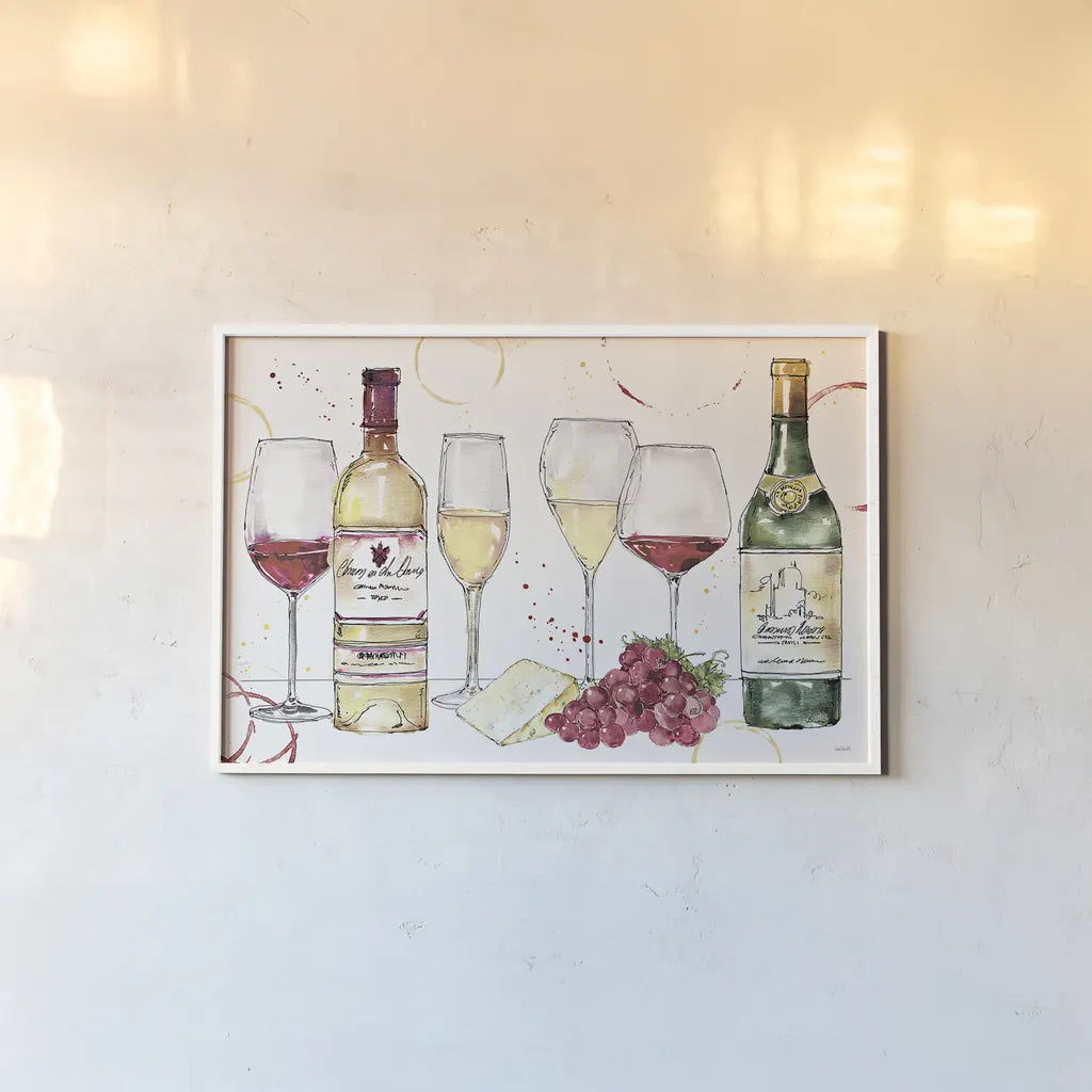 Oaked and Aged I by Anne Tavoletti. shown as a paper print in a white frame. Available as a archival giclee rolled canvas, fine art paper, or poster print. SKU 52233i.