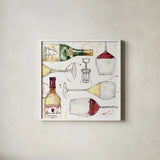 Oaked and Aged II by Anne Tavoletti. Shown in a crisp white glass frame for a clean and minimalist style. Available as an archival giclee rolled canvas, fine art paper, or poster print. SKU 52234a.