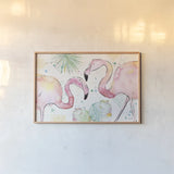 Palm Passion I by Anne Tavoletti. shown as a paper print in a natural frame. Available as a archival giclee rolled canvas, fine art paper, or poster print. SKU 29023i.